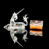 Swarovski Crystal Figurine and Plaque, Unicorn 191727