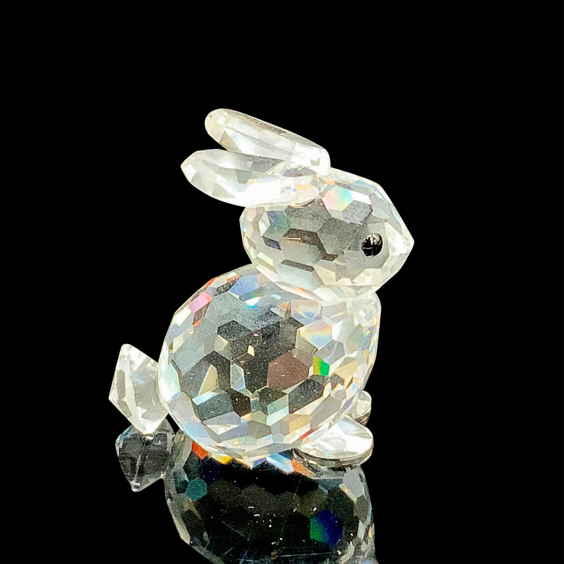 Swarovski Silver Crystal Figurine, Mini Rabbit Sitting 14849 - Image 2 of 3