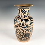 Ceramic Black Floral and Vine Vase