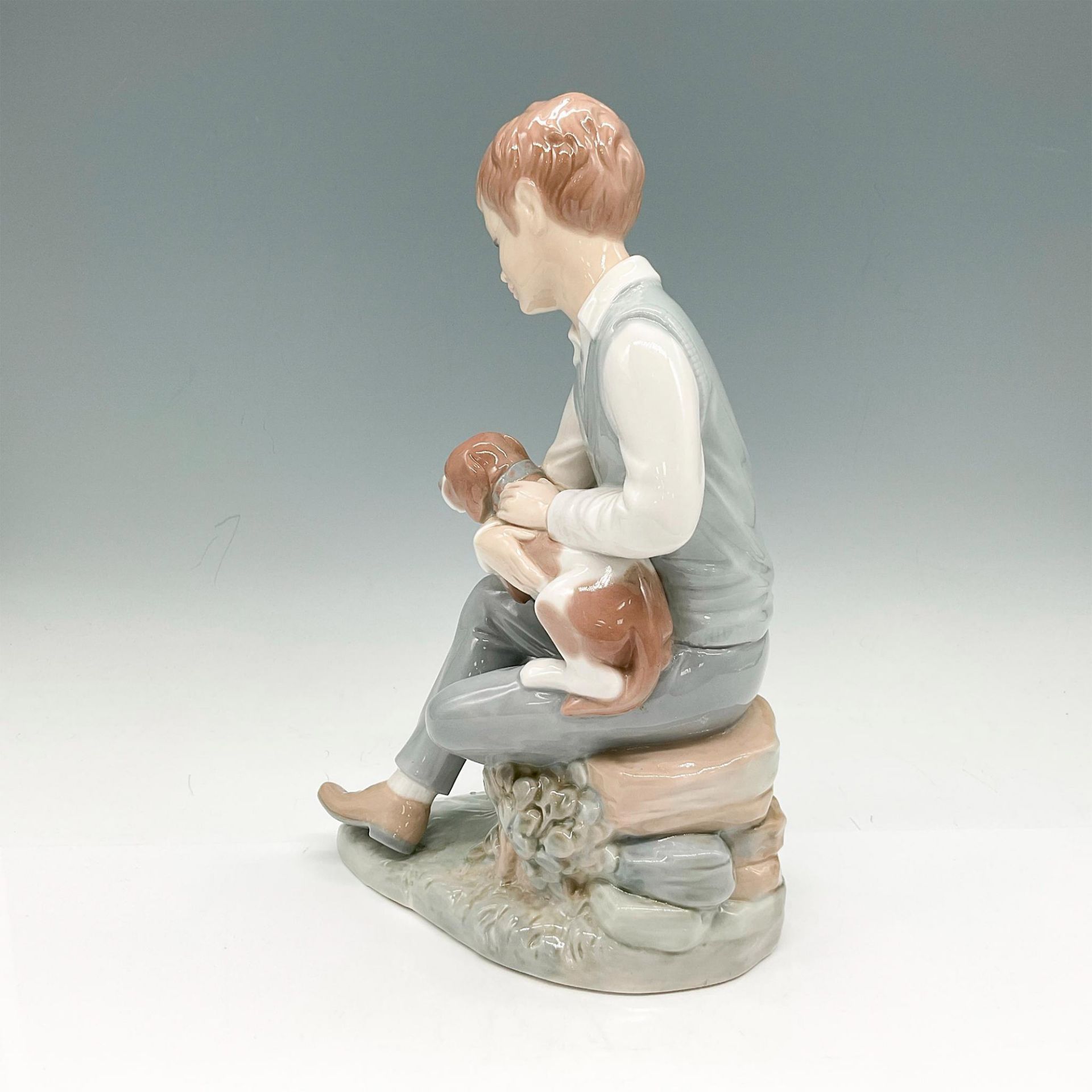 Zaphir Porcelain Figurine, Boy with Dog - Image 2 of 4