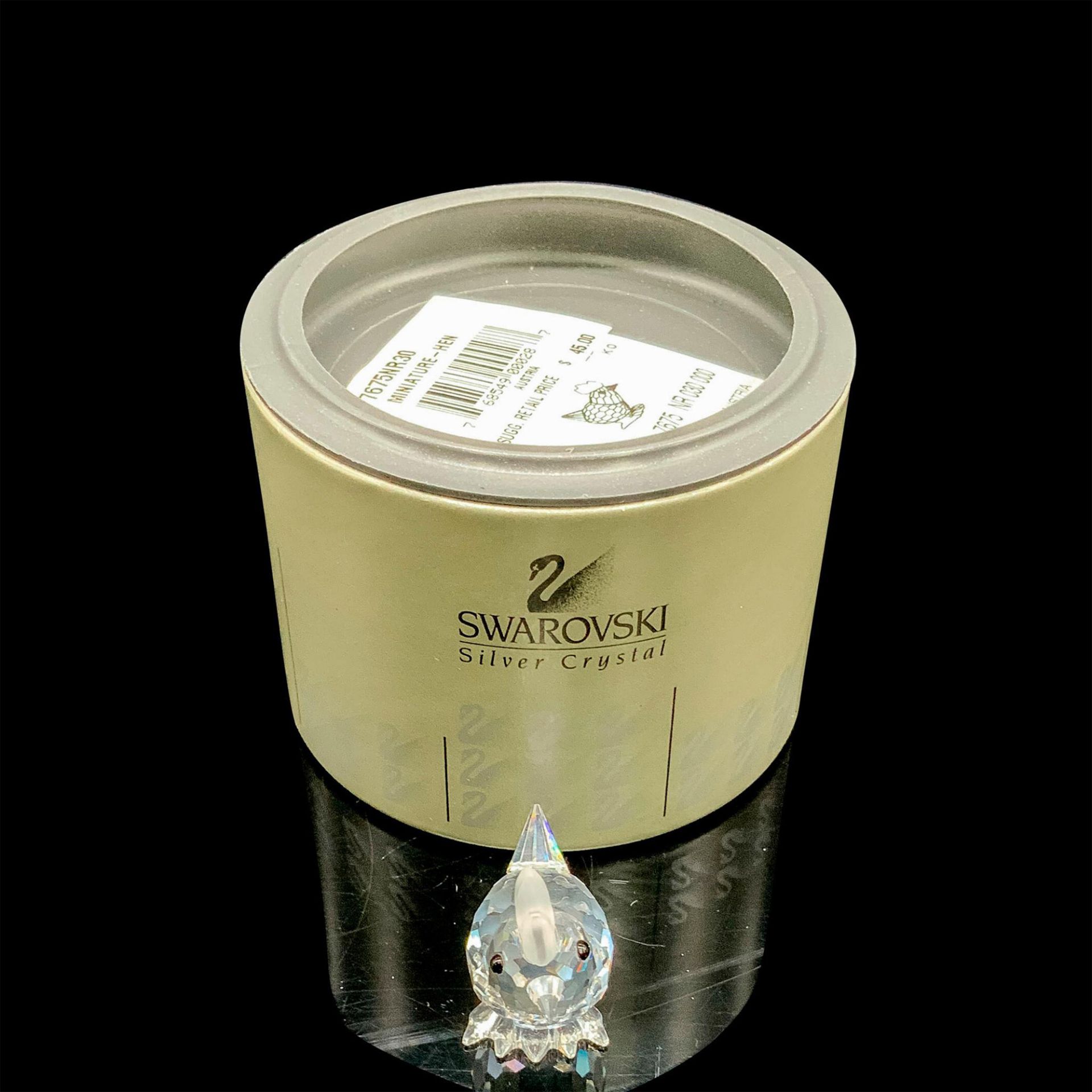 Swarovski Silver Crystal Figurine, Mini Hen 014492 - Image 3 of 3