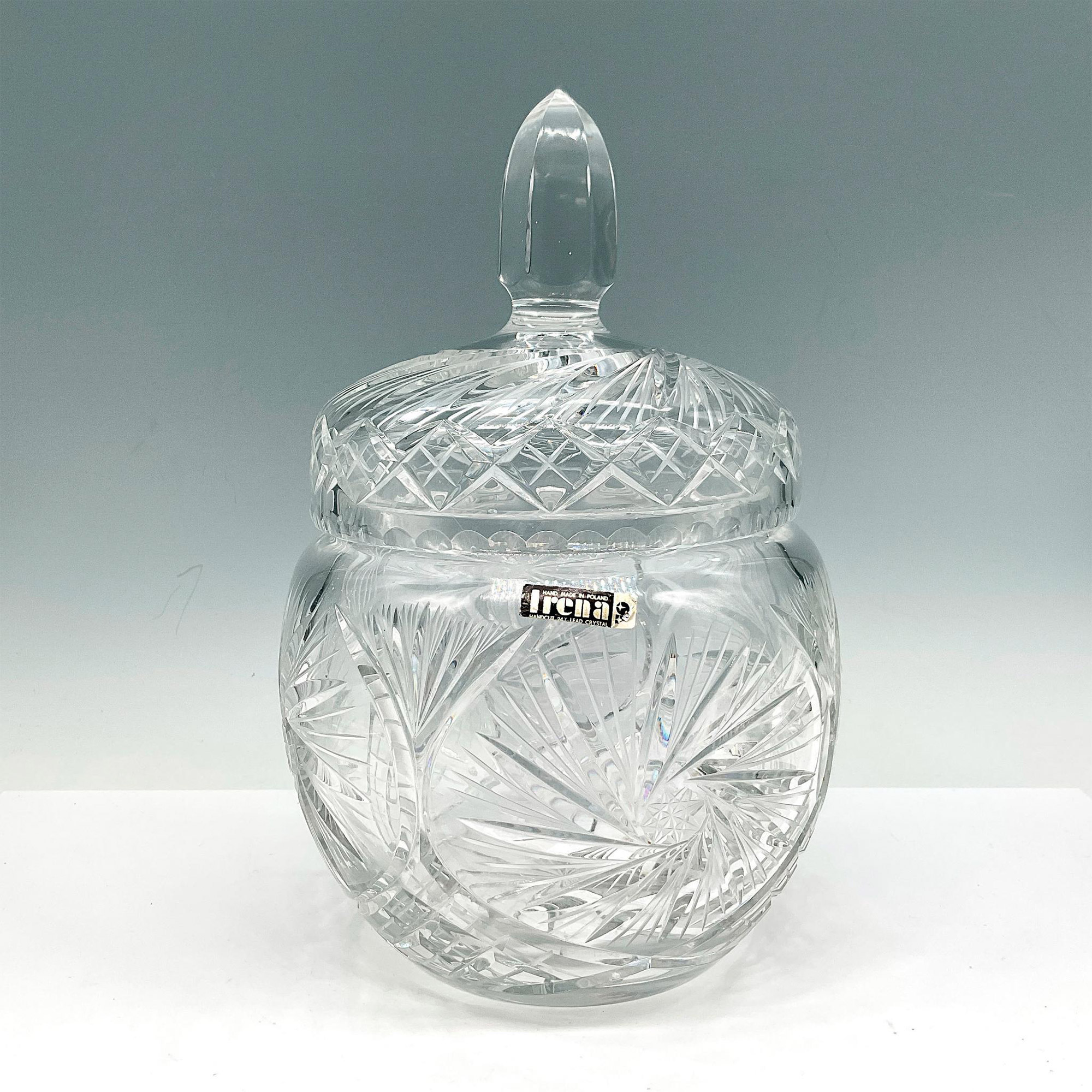 2pc Irena Crystal Lidded Cookie Jar and Box - Image 3 of 9
