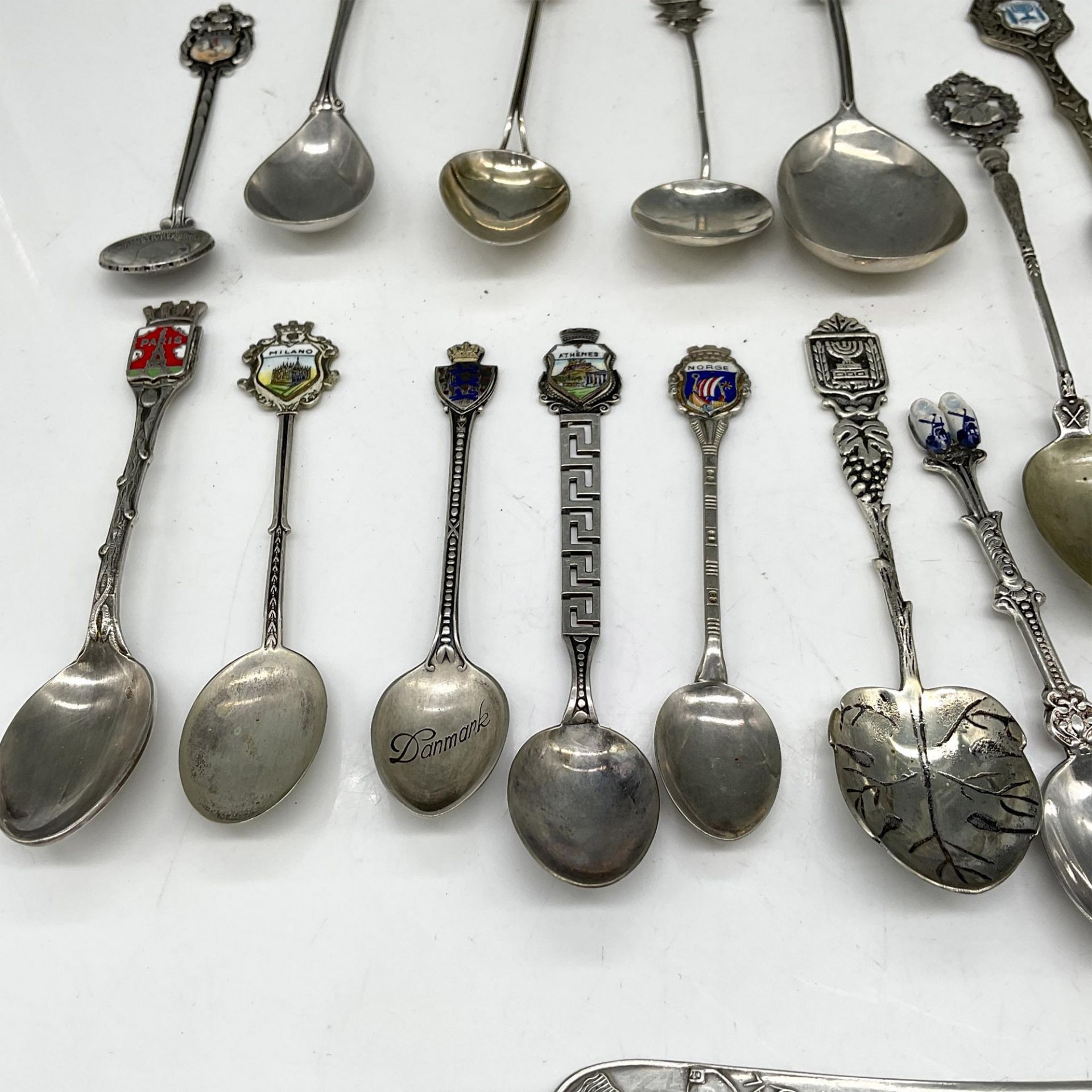 20pc Vintage Collectible Sterling + Silver Souvenir Spoons - Image 3 of 5