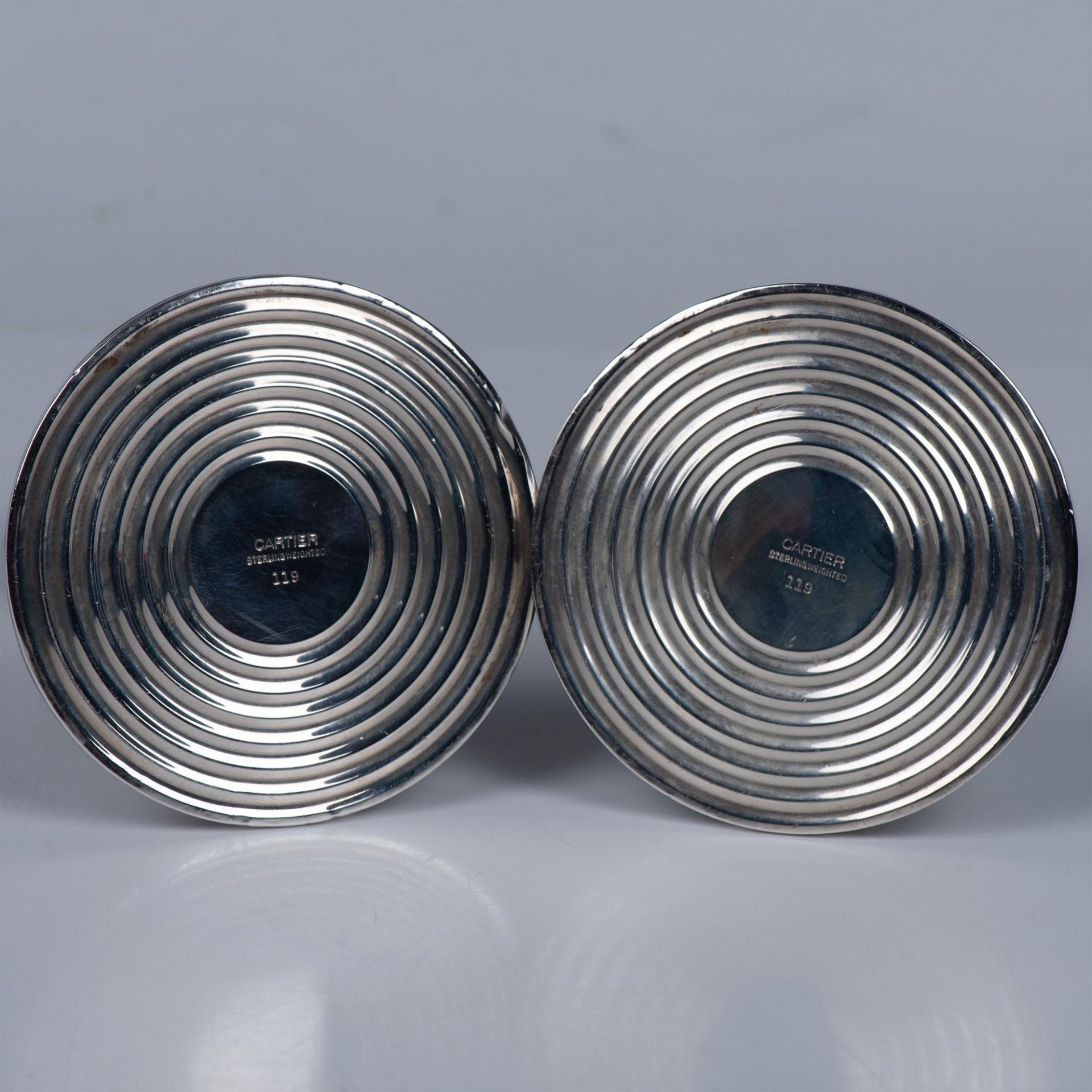 Pair of Cartier Weighted Sterling Candlestick Holders - Image 3 of 4