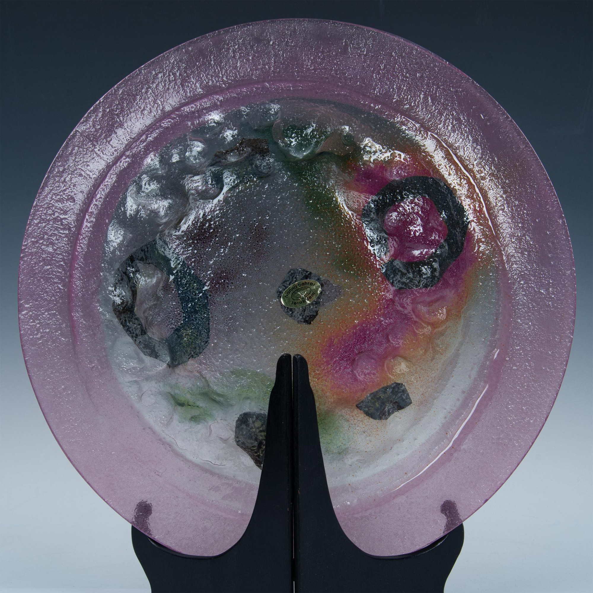 Hannah Bahral Fused Art Glass Bowl - Image 4 of 5
