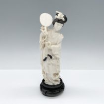 Vintage Bone Carved Geisha Figurine