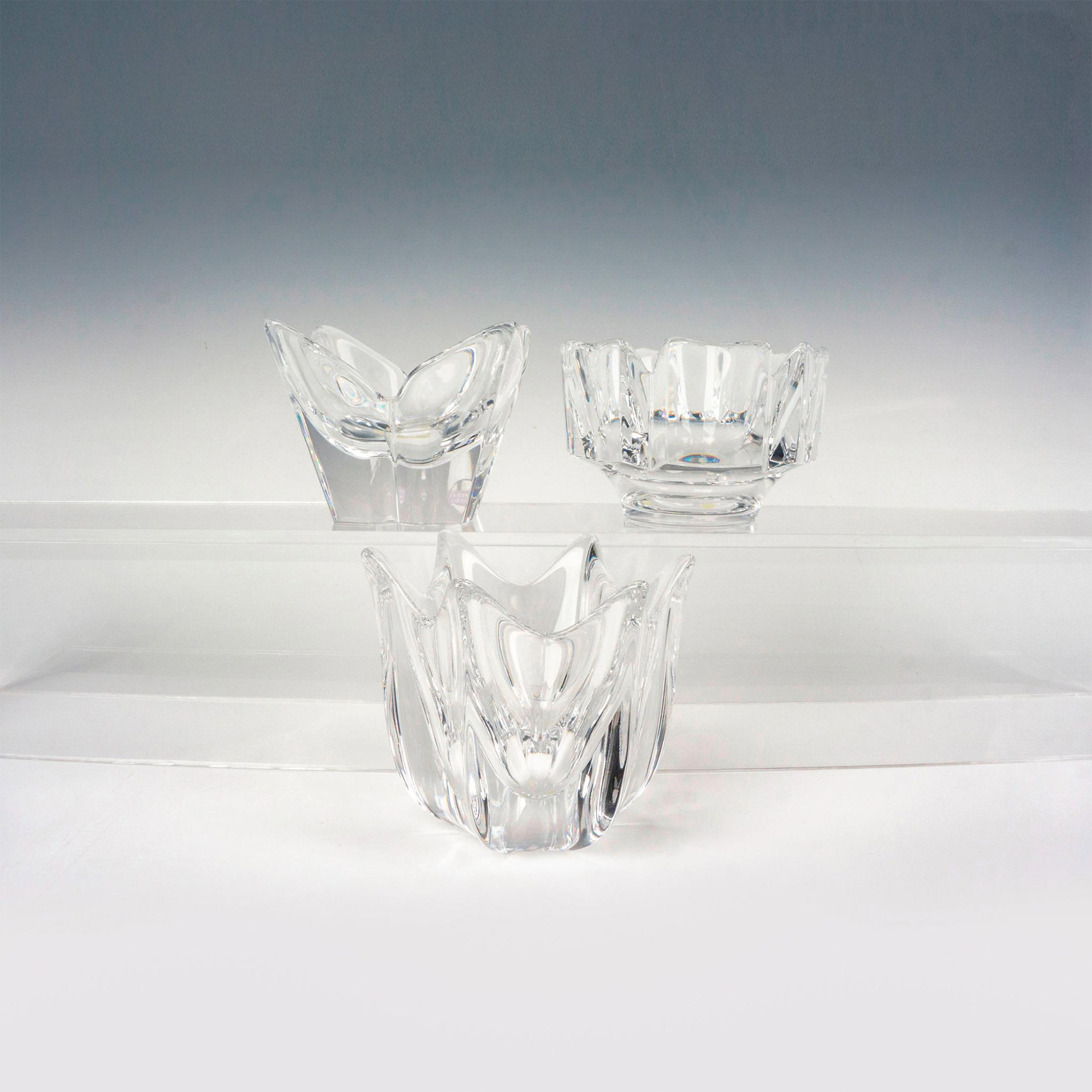 3pc Orrefors Crystal Assorted Bowls - Image 2 of 3