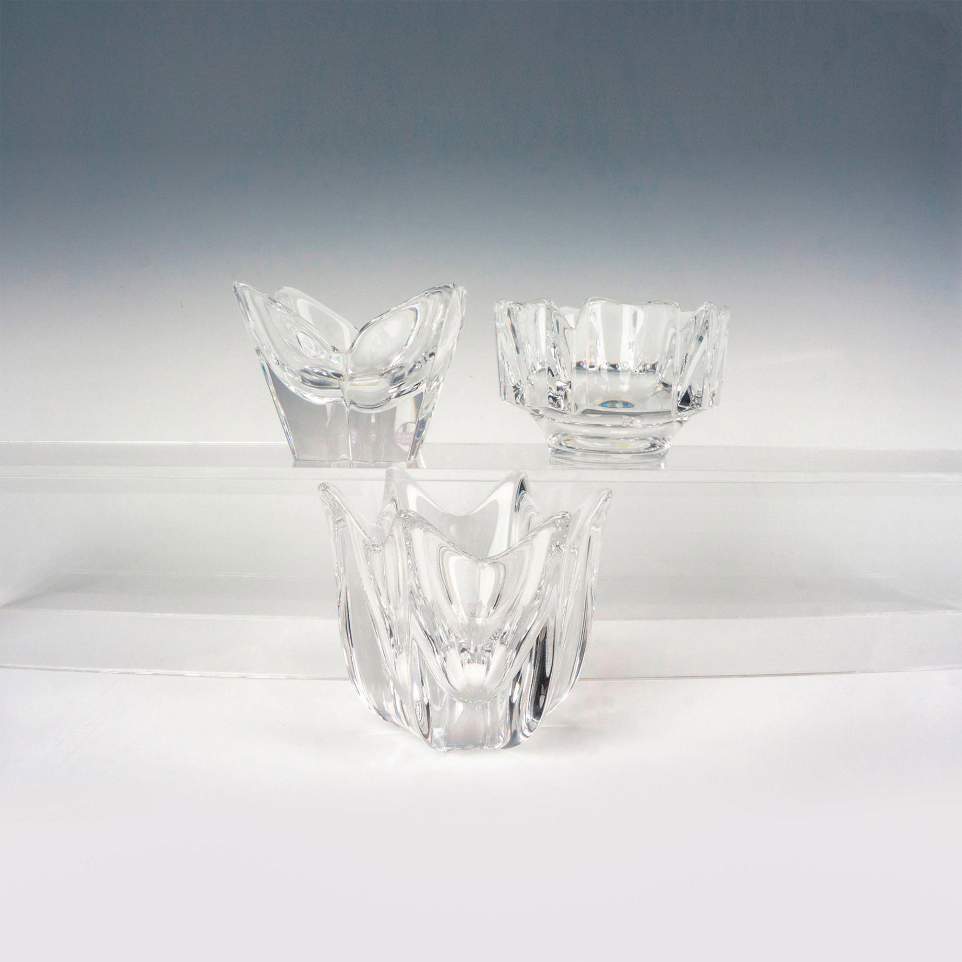 3pc Orrefors Crystal Assorted Bowls - Bild 2 aus 3