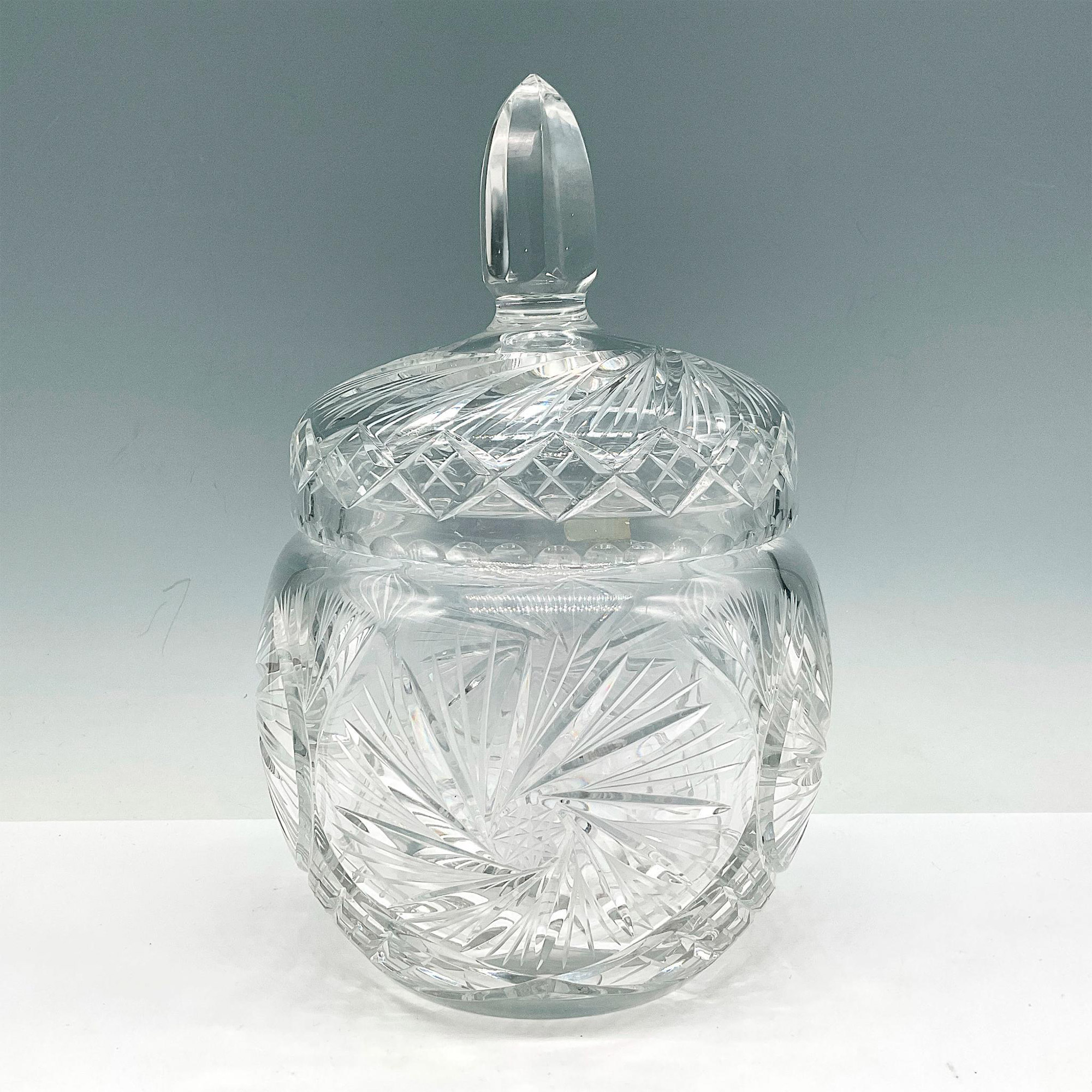 2pc Irena Crystal Lidded Cookie Jar and Box - Image 2 of 9
