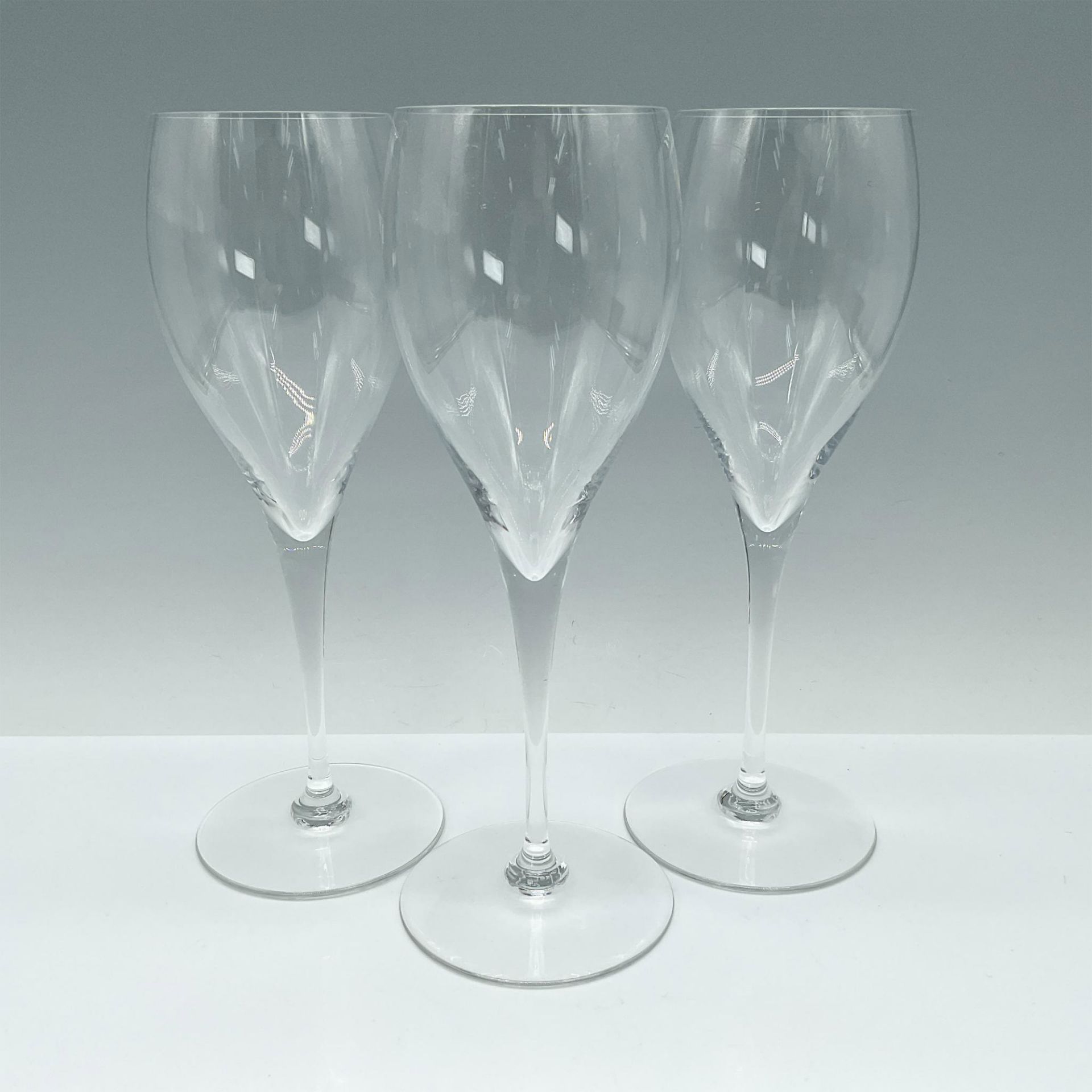 3pc Baccarat Sparkling Wine Glasses - Image 2 of 3