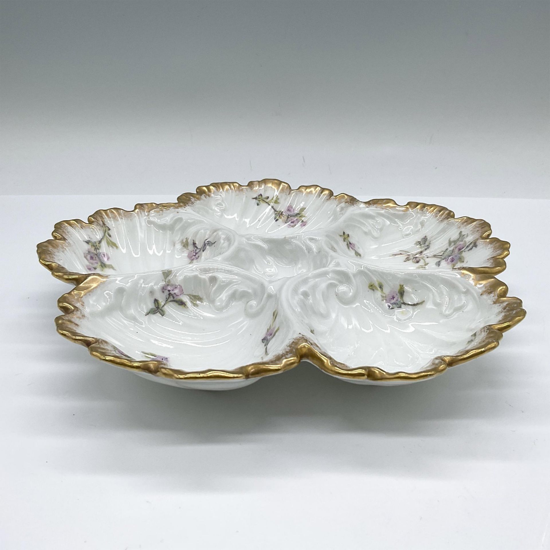 L.R. & L. Limoges French Porcelain Oyster Dish - Image 2 of 3