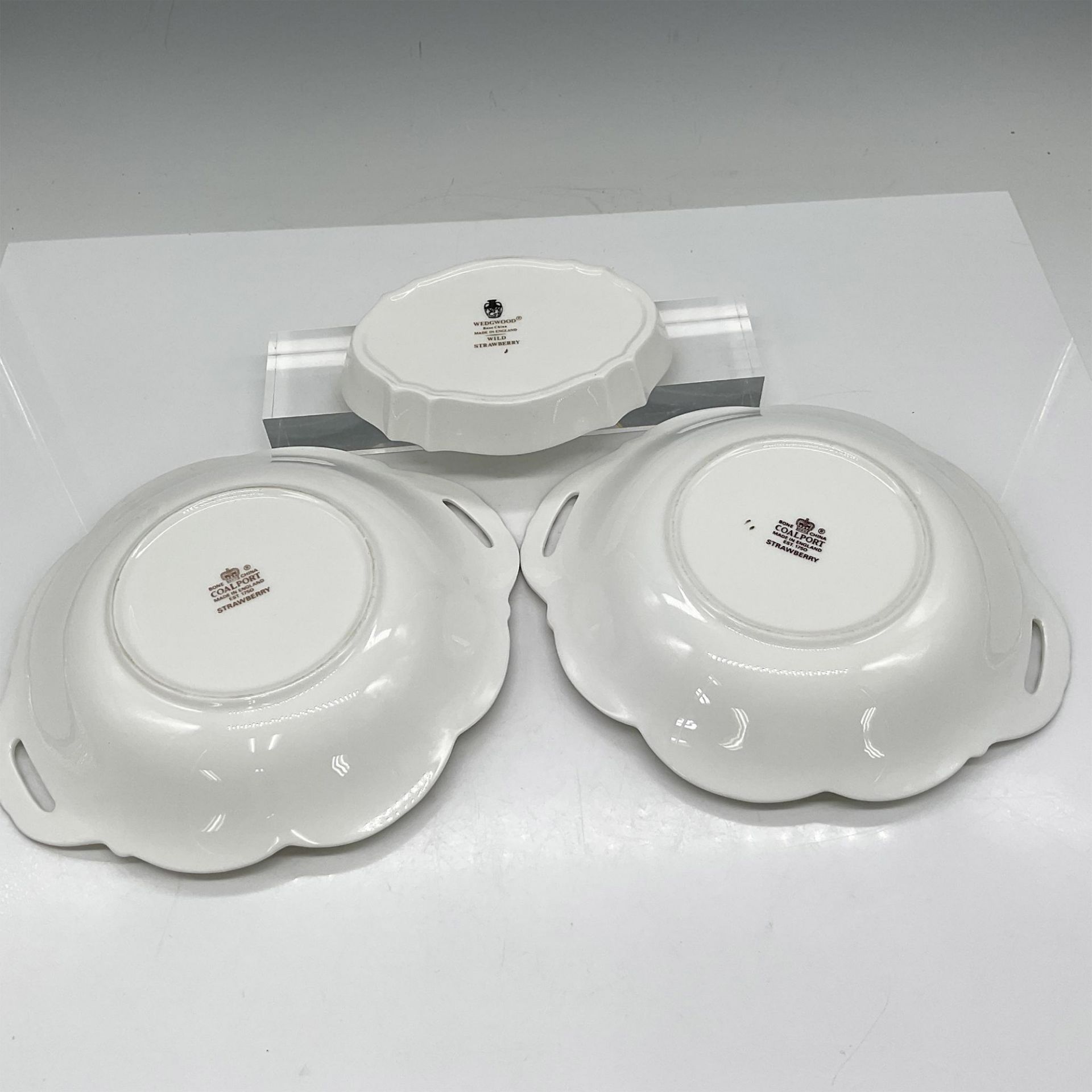 3pc Wedgwood & Coalport Bone China Condiment Dishes - Image 3 of 3