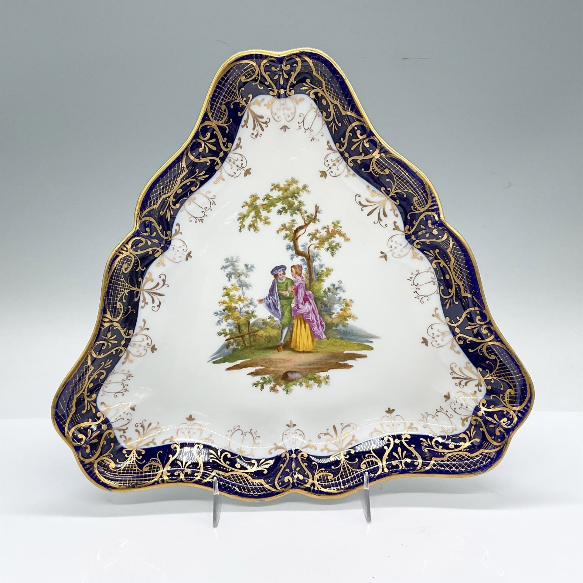 Meissen Porcelain Cobalt and Gilt Plate