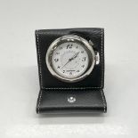 Montblanc Palladium Plated Travel Alarm Clock