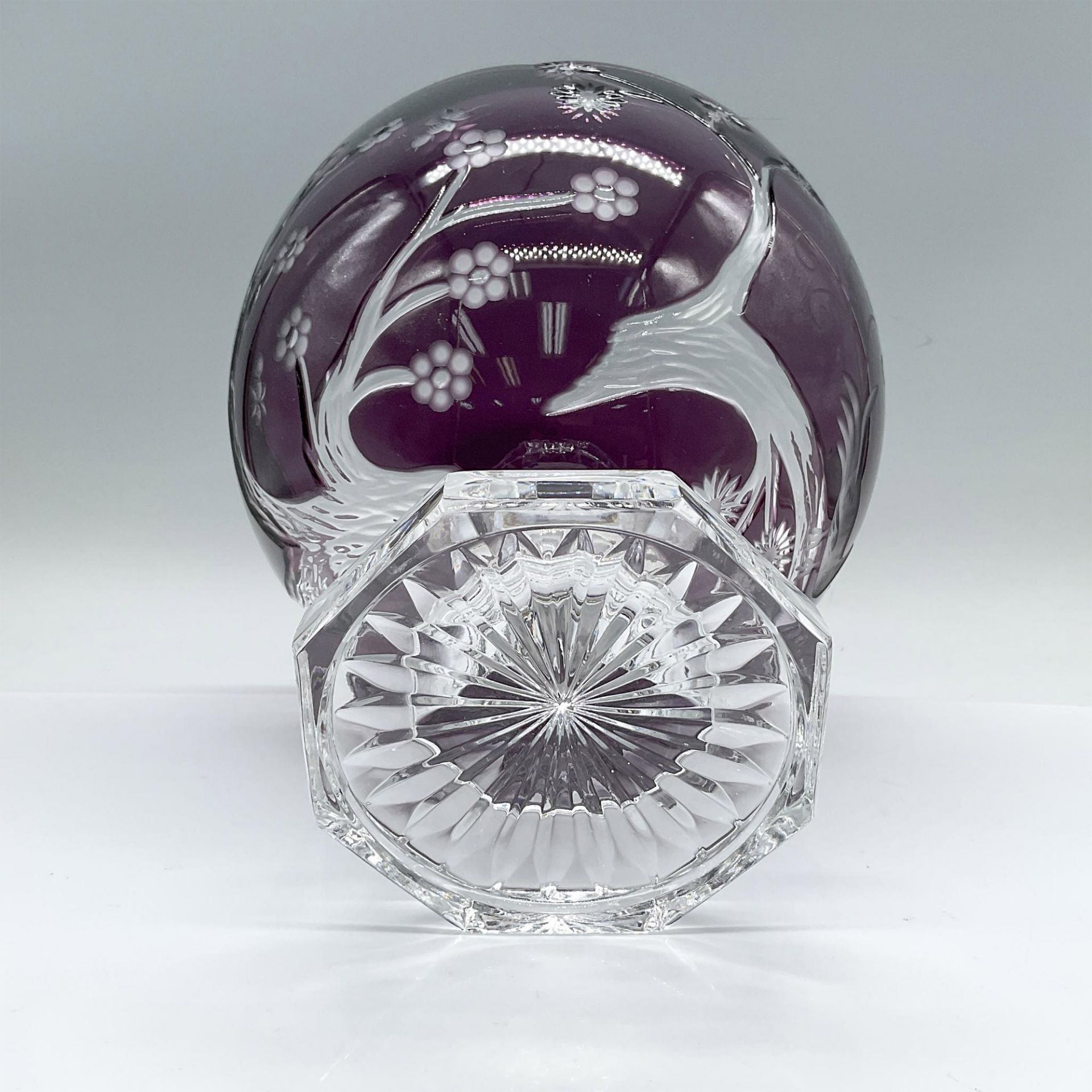 Magda Nemeth Amethyst Crystal Punch Bowl, Signed - Image 3 of 4