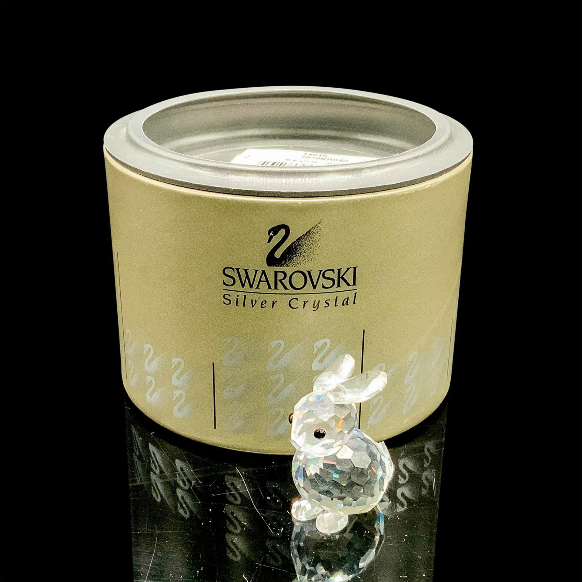Swarovski Silver Crystal Figurine, Mini Rabbit Sitting 14849 - Image 3 of 3