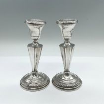 Pair of Arrowsmith Weighted Sterling Silver Candles Holders