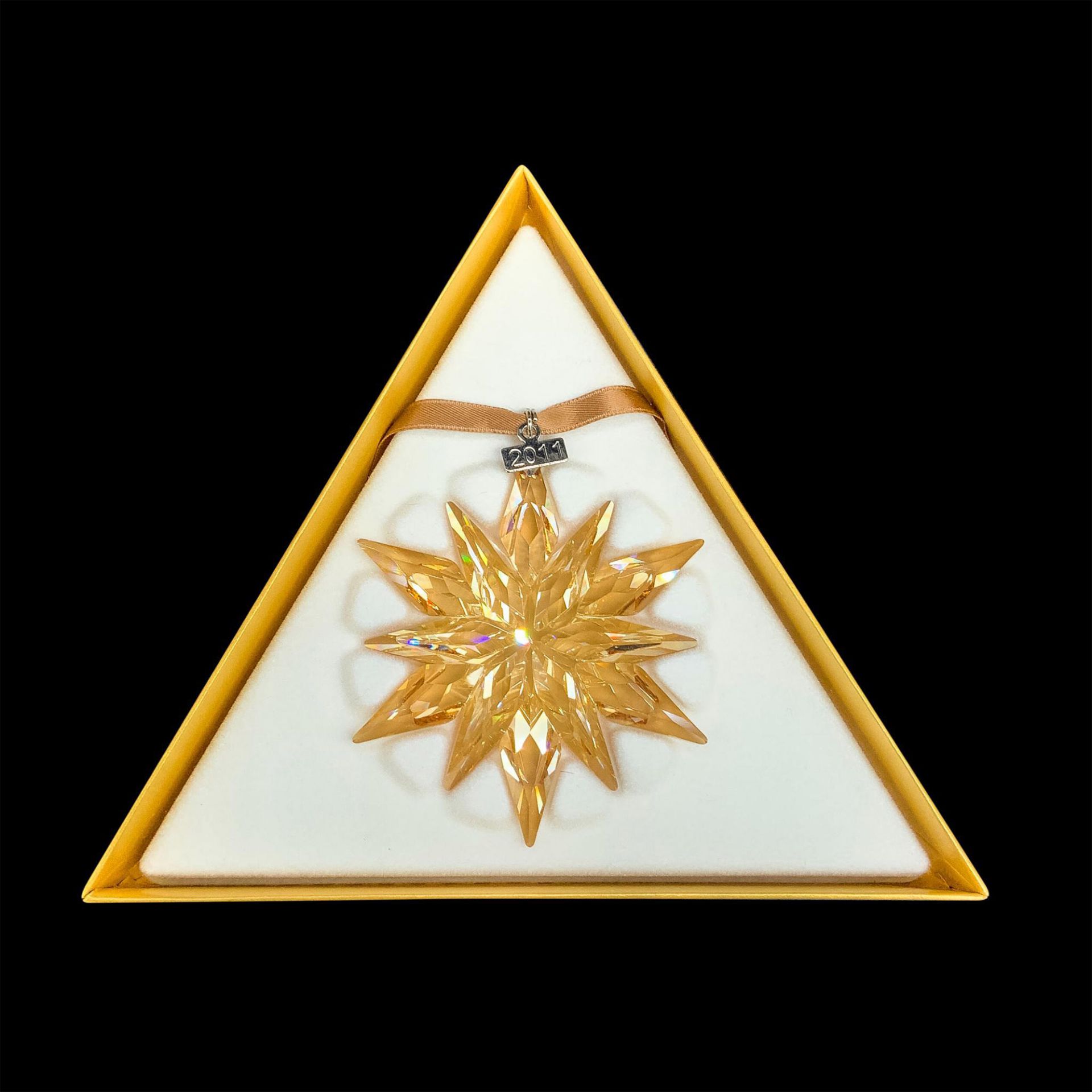 Swarovski Crystal Christmas Ornament, SCS Golden Star