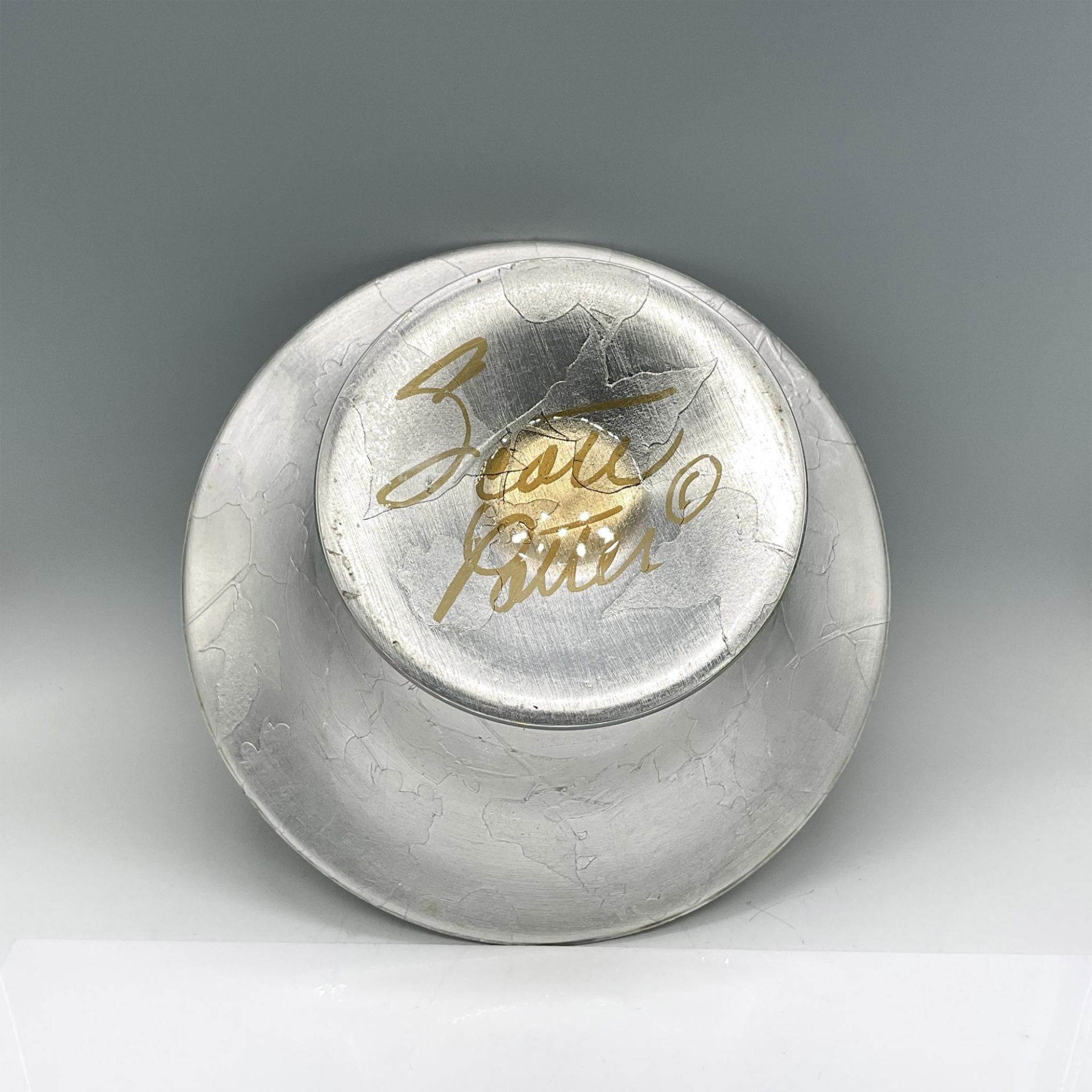Art Glass Decoupage Bowl by Scott Potter, Spring Flowers - Bild 4 aus 4
