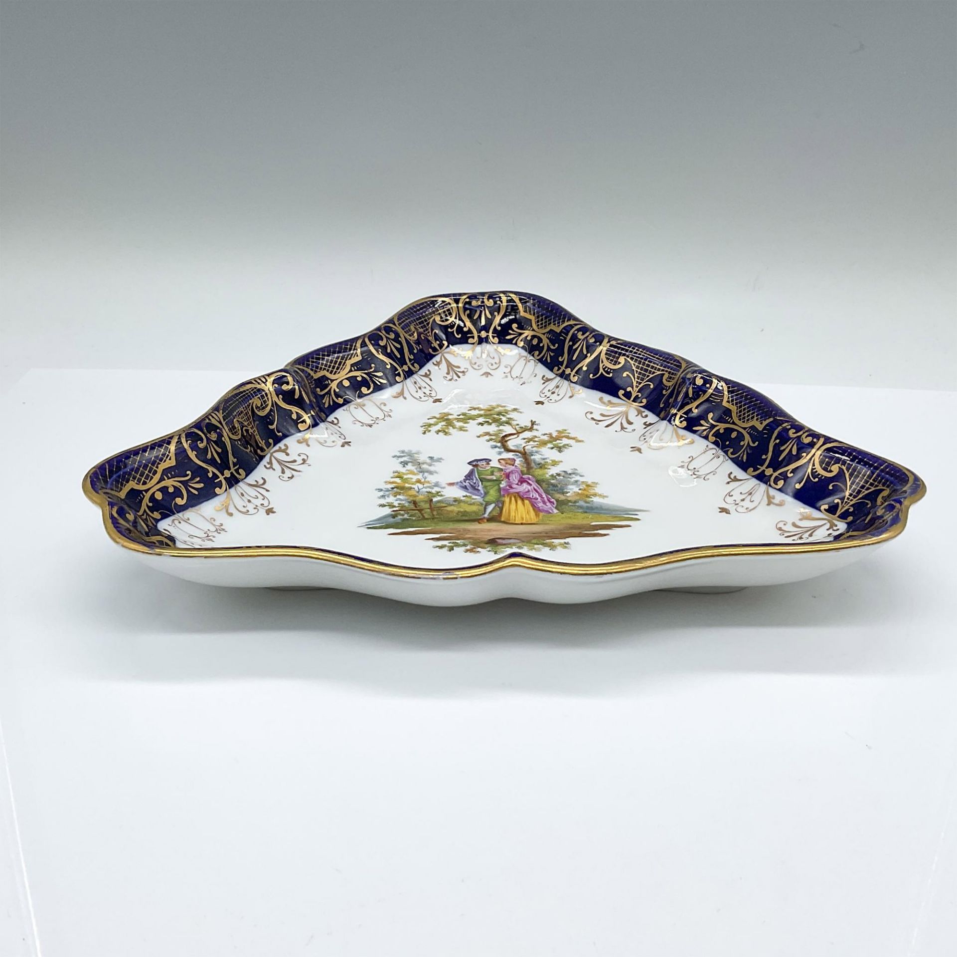 Meissen Porcelain Cobalt and Gilt Plate - Bild 2 aus 3