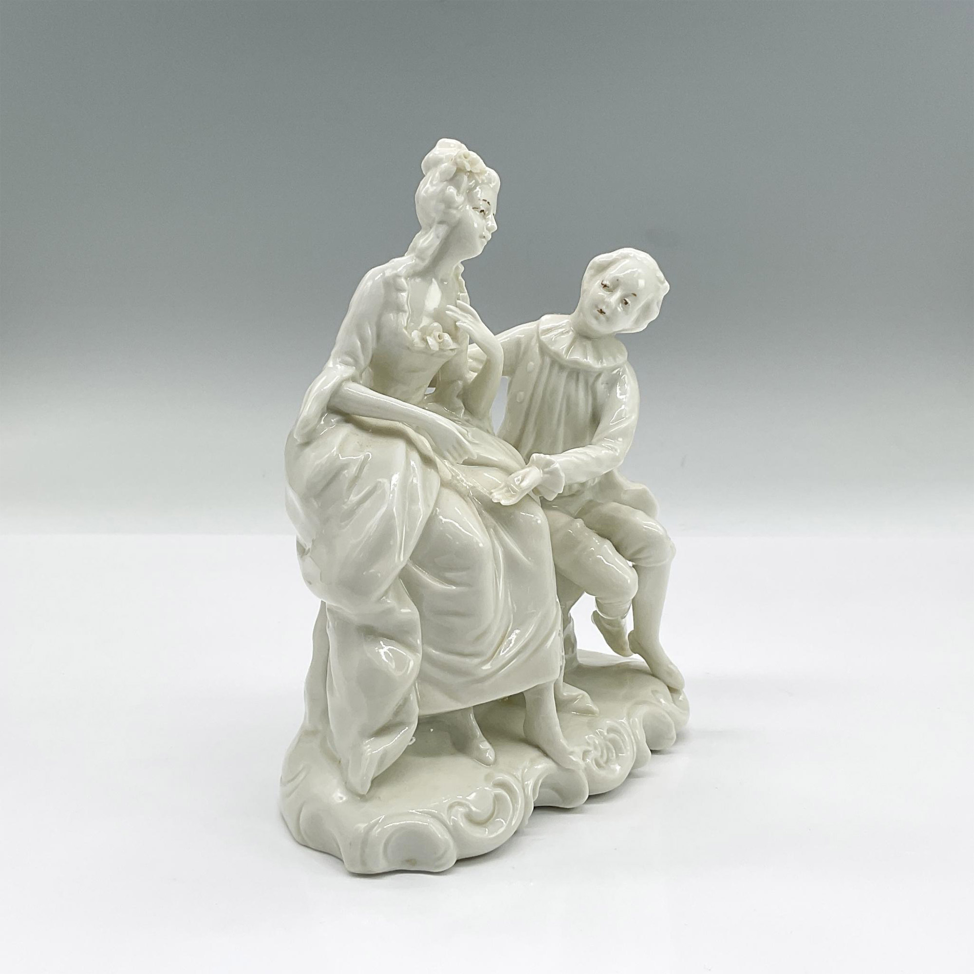 German Porcelain Figurine, Conversation in The Garden - Image 2 of 4