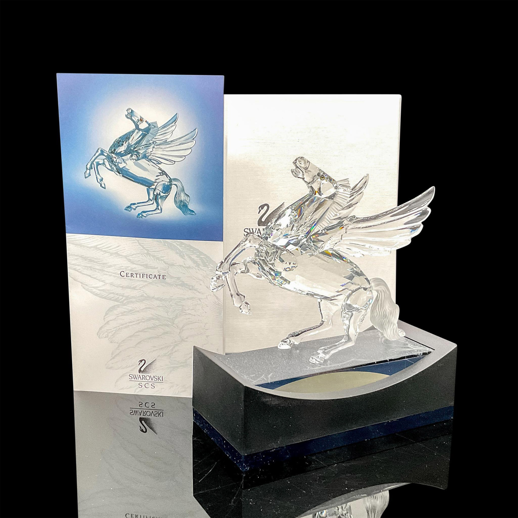 Swarovski Silver CS Figurine, The Pegasus 1998 + Base - Image 4 of 4