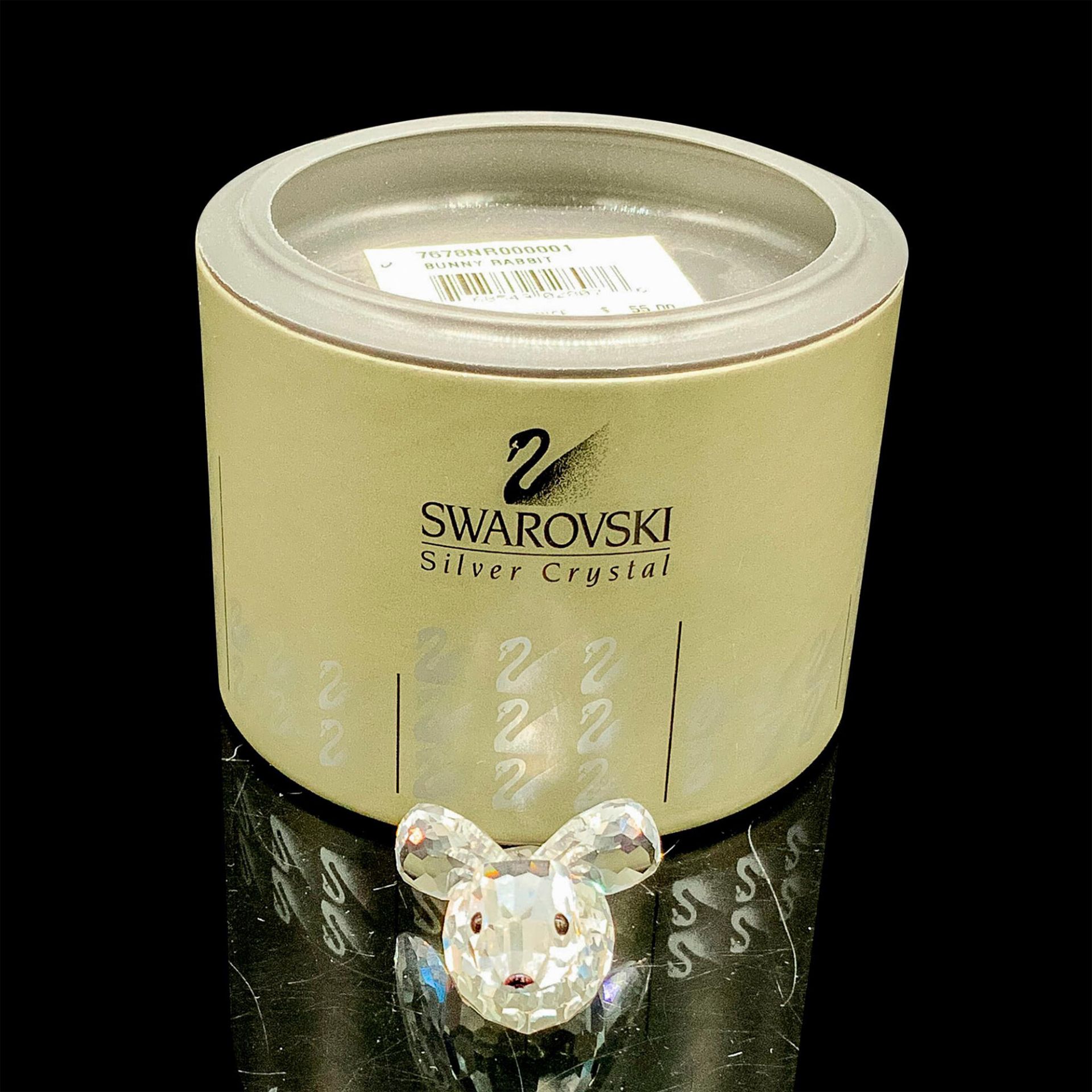 Swarovski Silver Crystal Figurine, Bunny Rabbit 208326 - Image 3 of 3