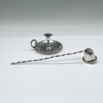 2pc Tiffany & Co. Sterling Silver Candle Holder + Snuffer