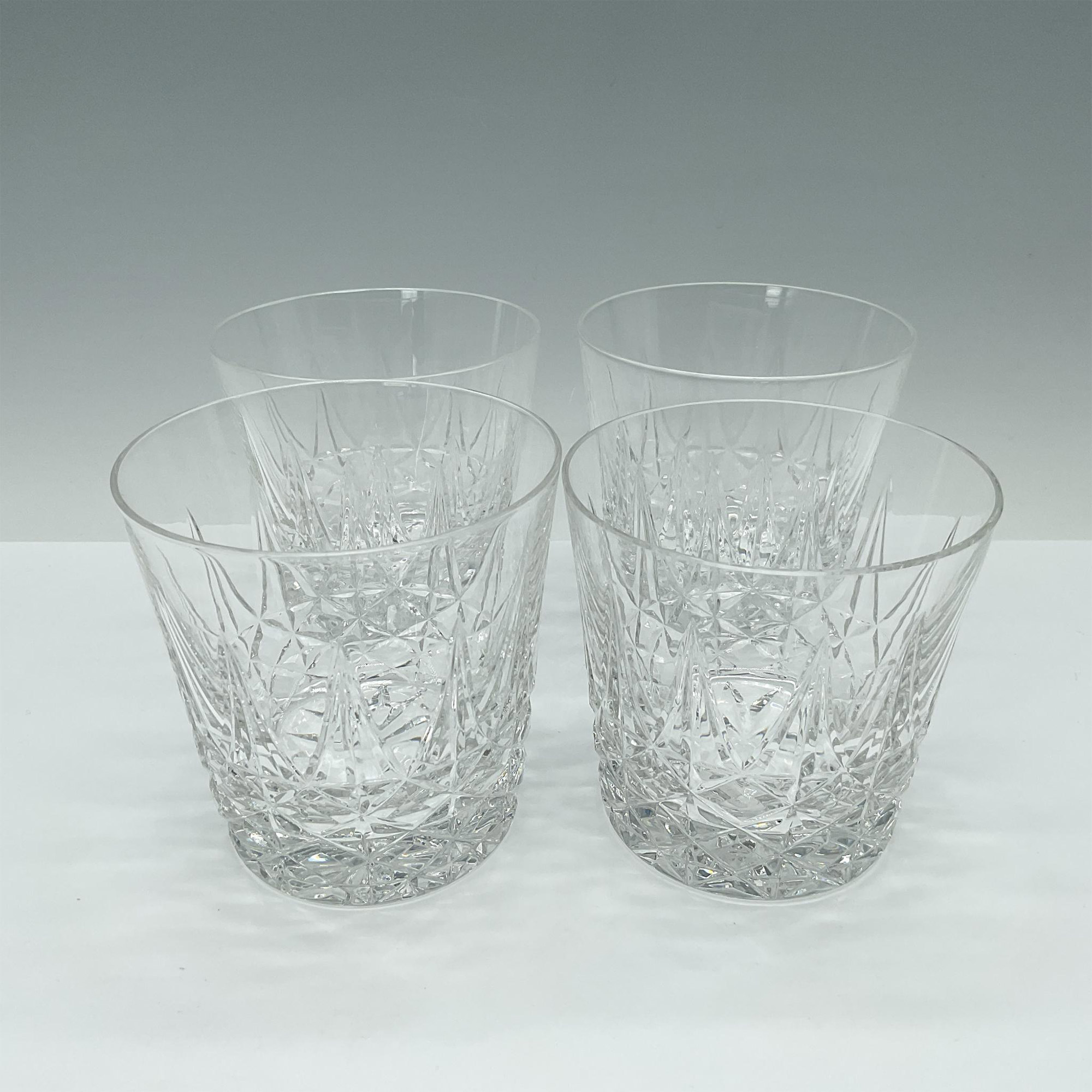 4pc Baccarat Crystal Rocks Glasses