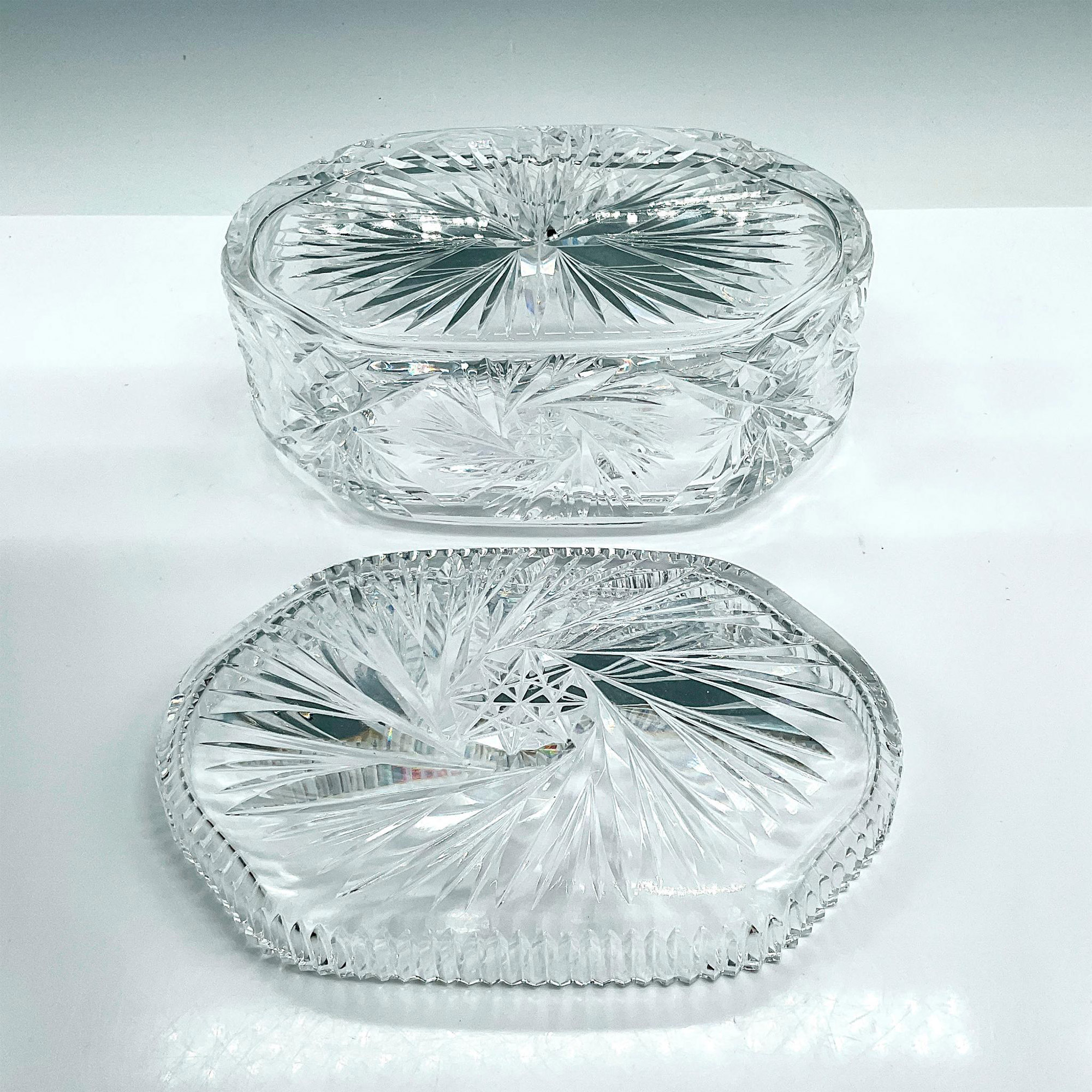 2pc Irena Crystal Lidded Cookie Jar and Box - Image 9 of 9