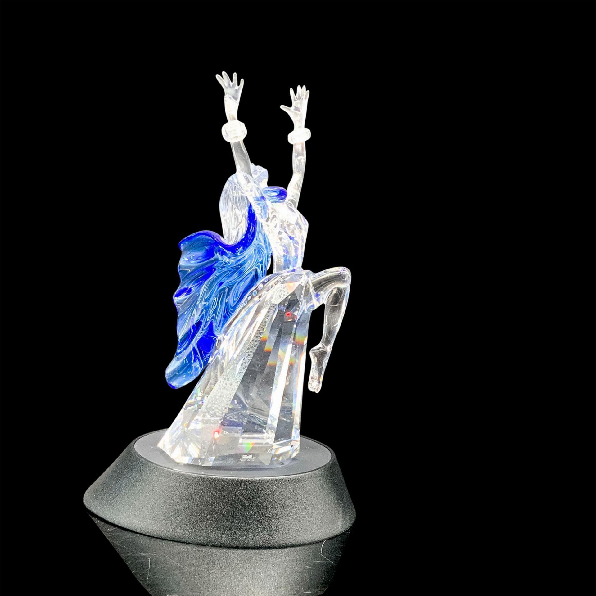 3pc Swarovski Crystal Figurine + Base, Plaque Set, Isadora