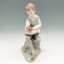 Zaphir Porcelain Figurine, Boy with Dog