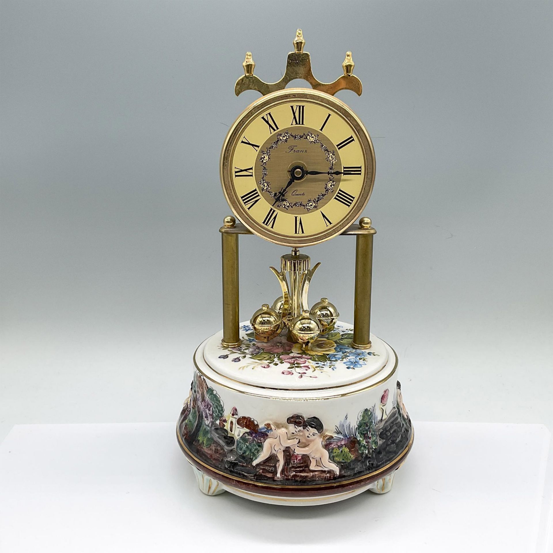 Vintage R Capodimonte Anniversary Table Clock - Image 2 of 7