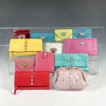 12pc Brighton Wallets, Card Cases, Organizers + Glass Case