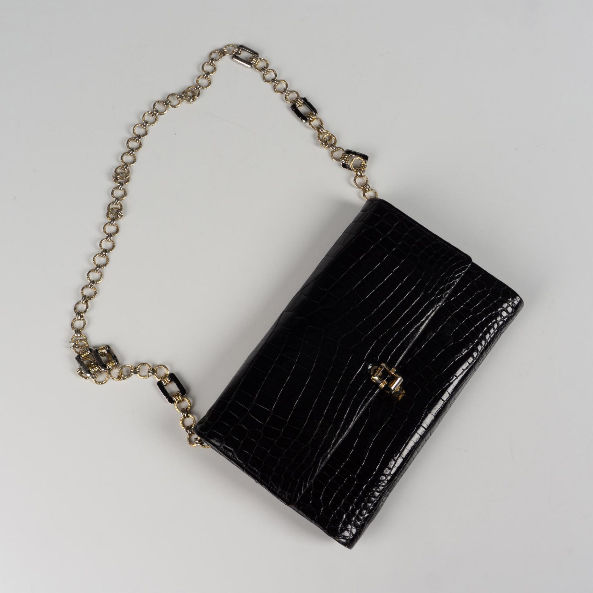 Morabito Black Crocodile Shoulder Bag - Image 5 of 5