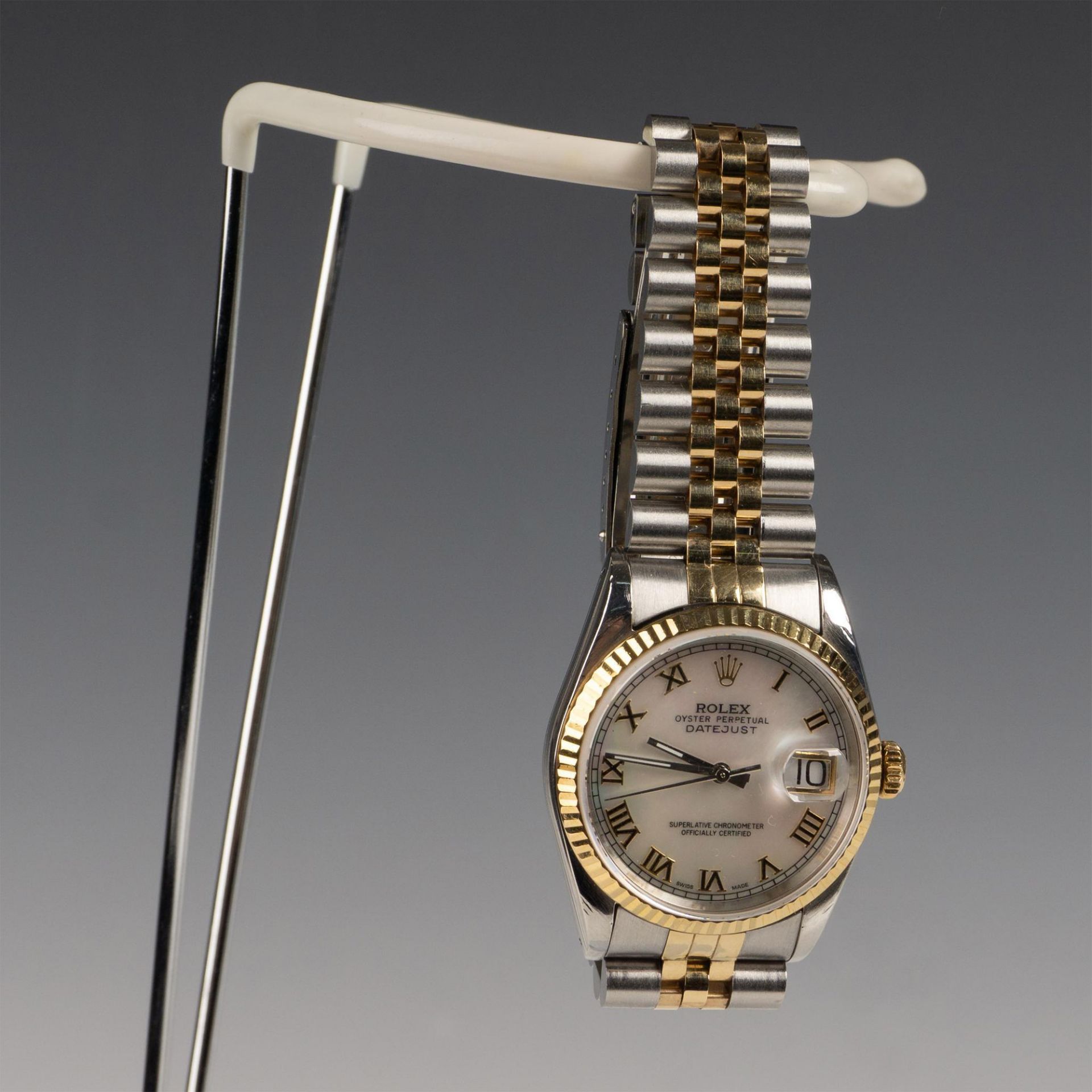Rolex Datejust Oyster Perpetual 14K Gold Two-Tone Watch 16220 - Bild 3 aus 8