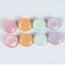 4 Pairs of Pretty Pastel Round Clip-On Earrings