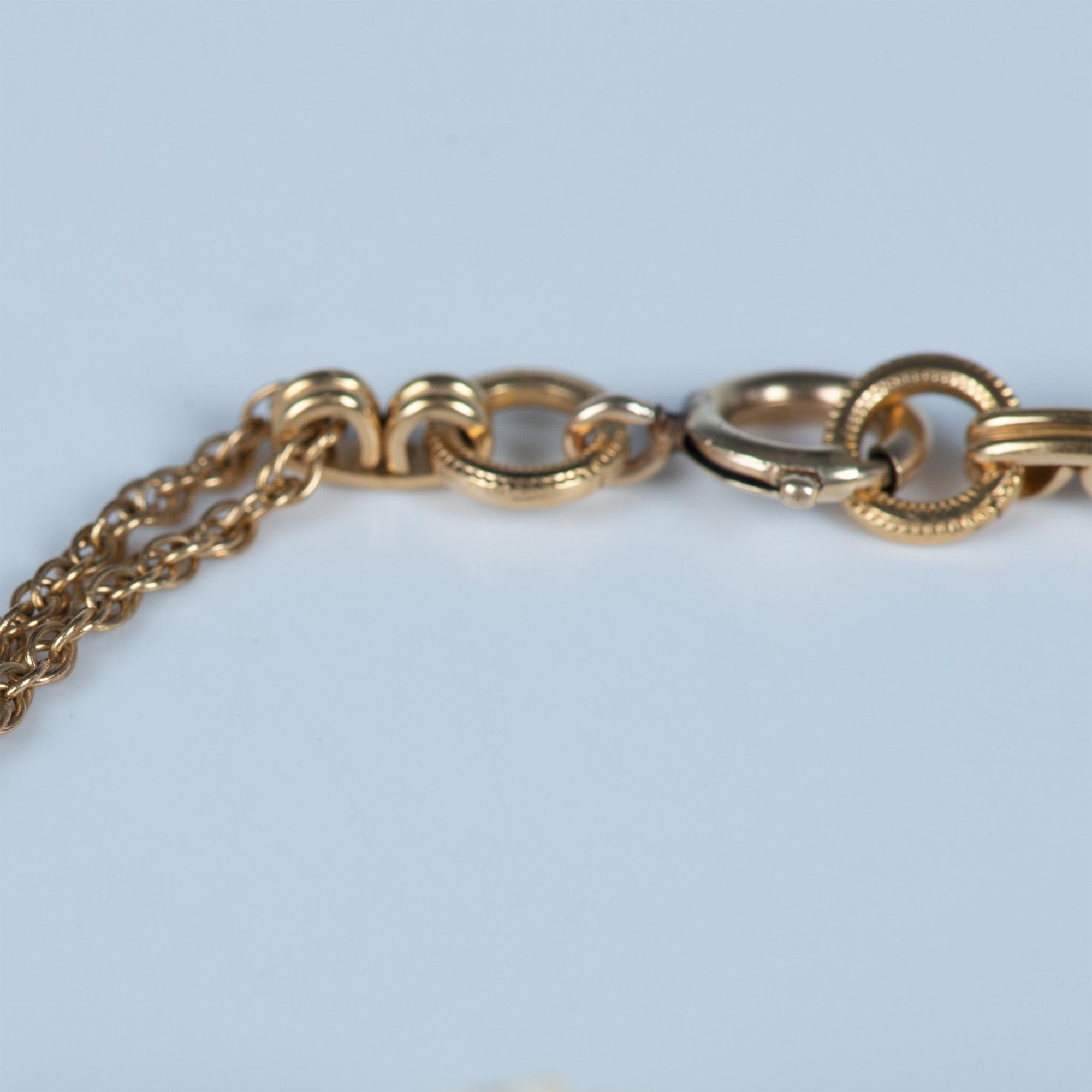 2p Vintage Gold-Filled Necklace & Bracelet with Bone Flowers - Image 4 of 6