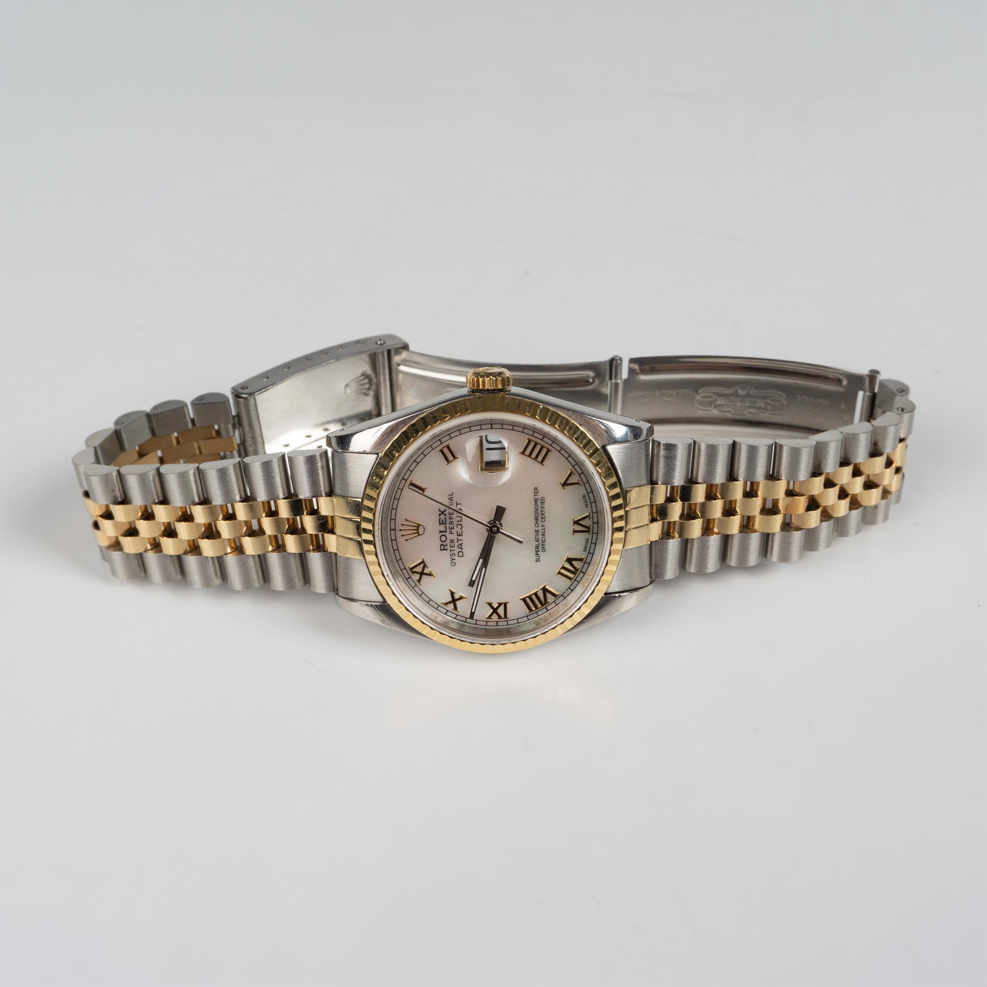 Rolex Datejust Oyster Perpetual 14K Gold Two-Tone Watch 16220 - Image 5 of 8