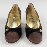 Vintage Chanel Two Toned Suede Shoes, Size 37.5