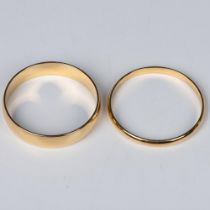 2pc Cute Vintage Monet Gold Metal Bangle Bracelets