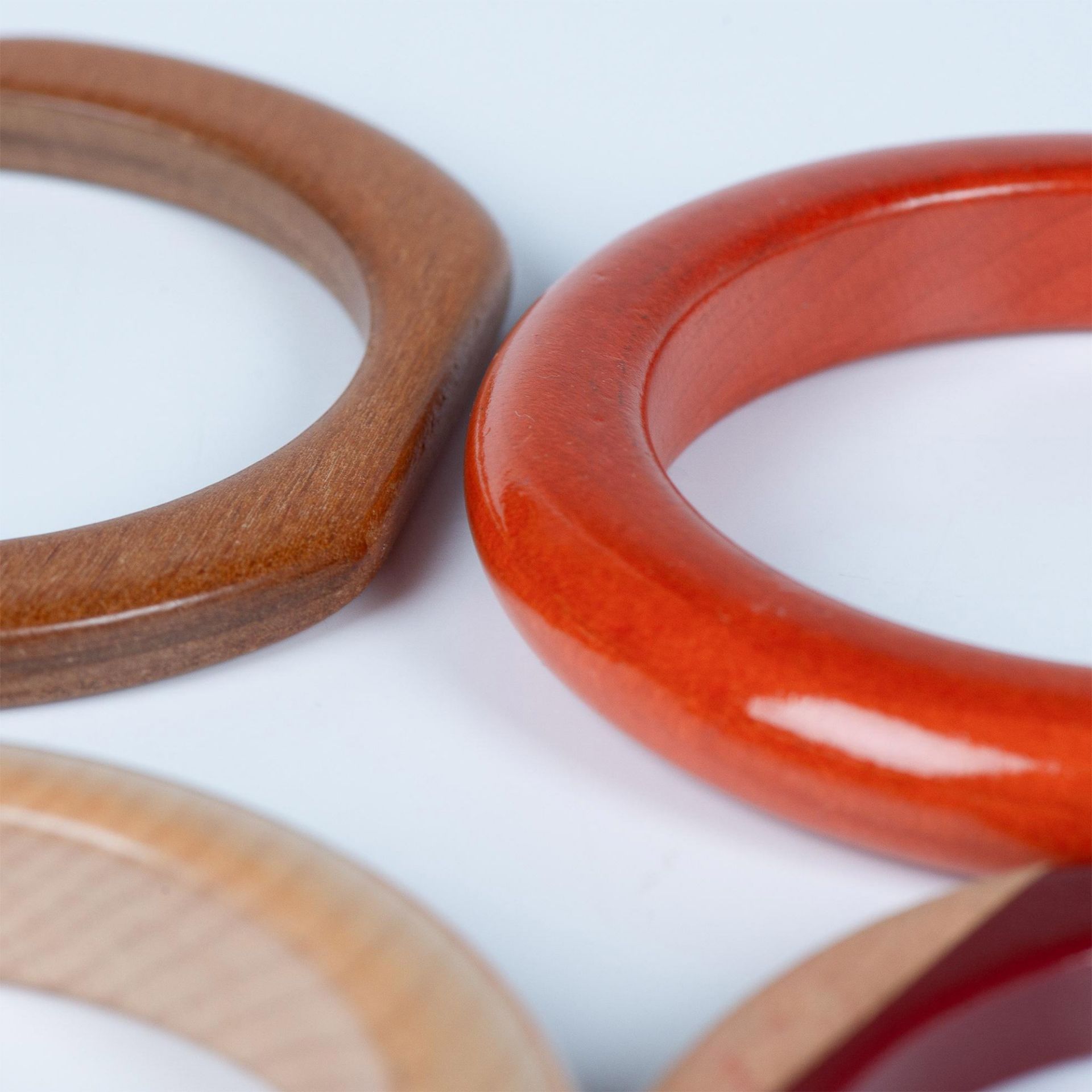 8pc Chunky Wooden Bangle Bracelets - Image 5 of 5