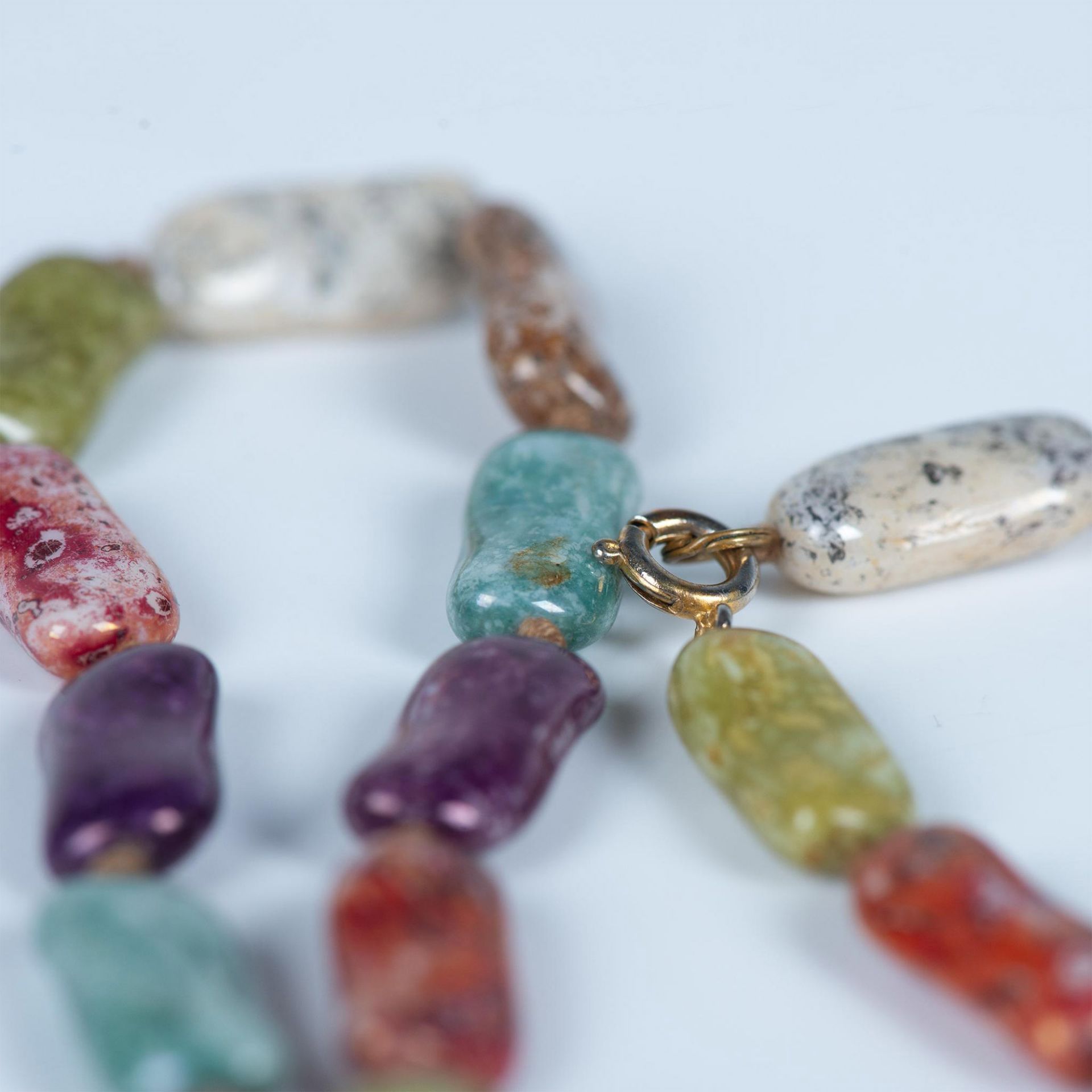 Colorful Multi-Gemstone Bead Necklace - Image 5 of 5