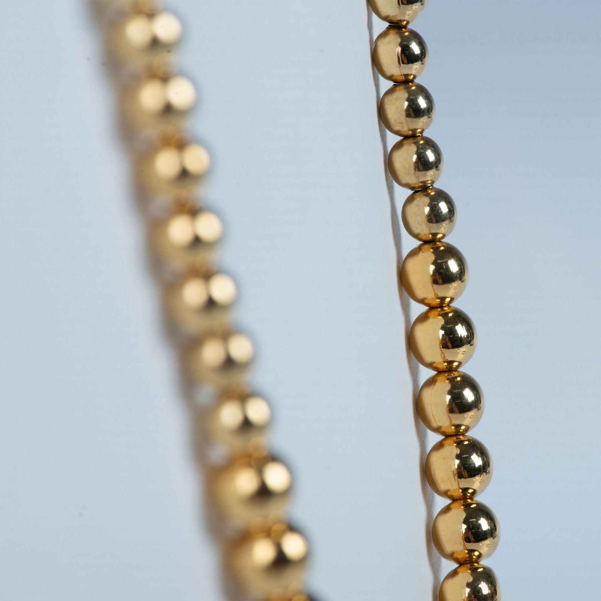 5pc Napier Gold Tone Ball Bead Necklace & Bangles - Bild 6 aus 7