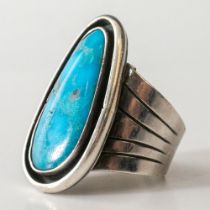 Southwestern Style Turquoise & Sterling Silver Ring