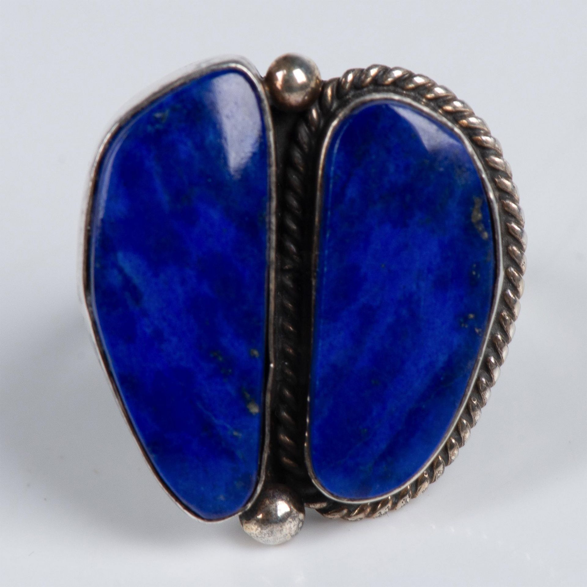 Milton Lee Lapis Lazuli and Sterling Silver Ring - Bild 3 aus 6