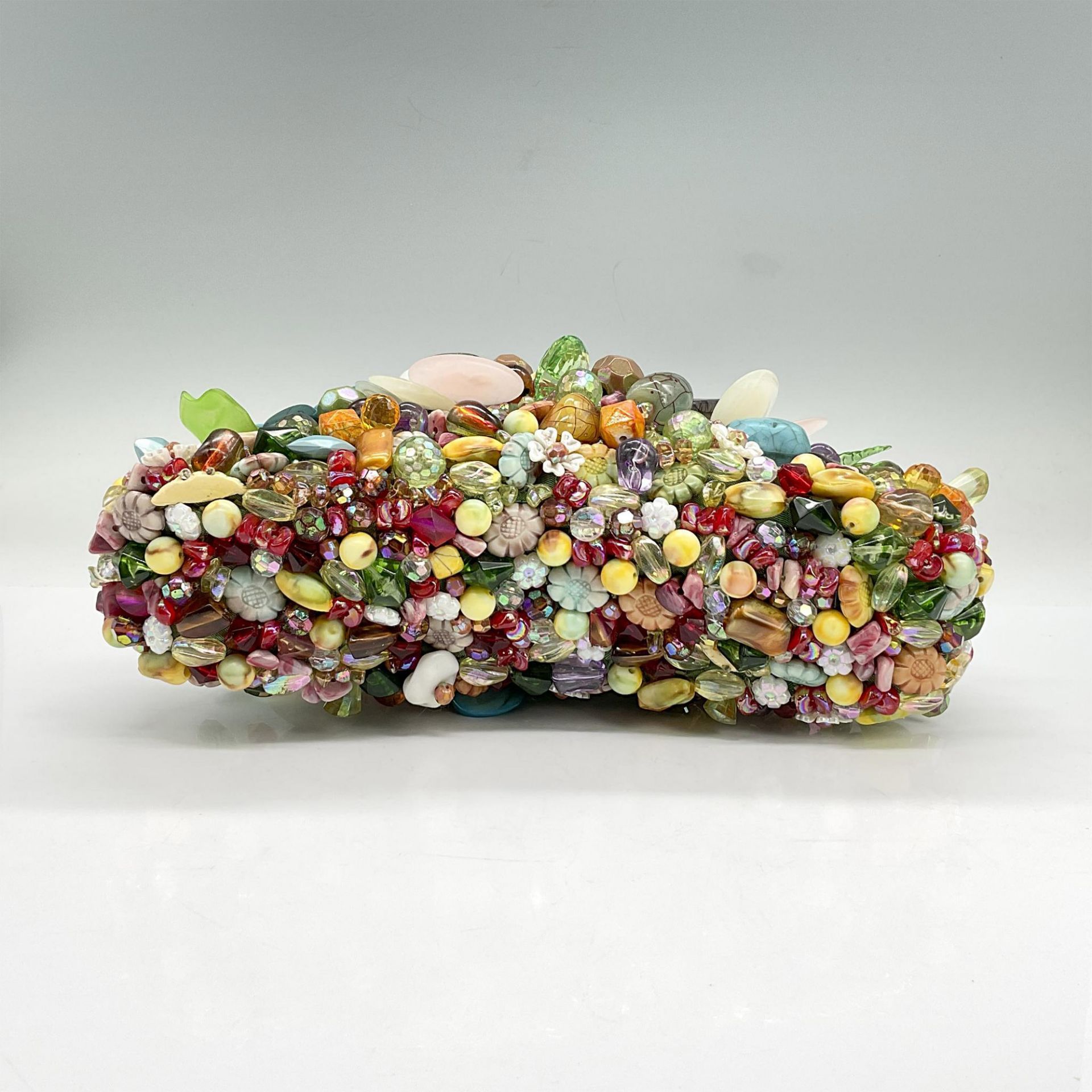 Mary Frances Seafoam Silk and Multicolor Bead Handbag - Bild 3 aus 5