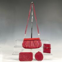 4pc Brighton Red Leather Purse and Organizers