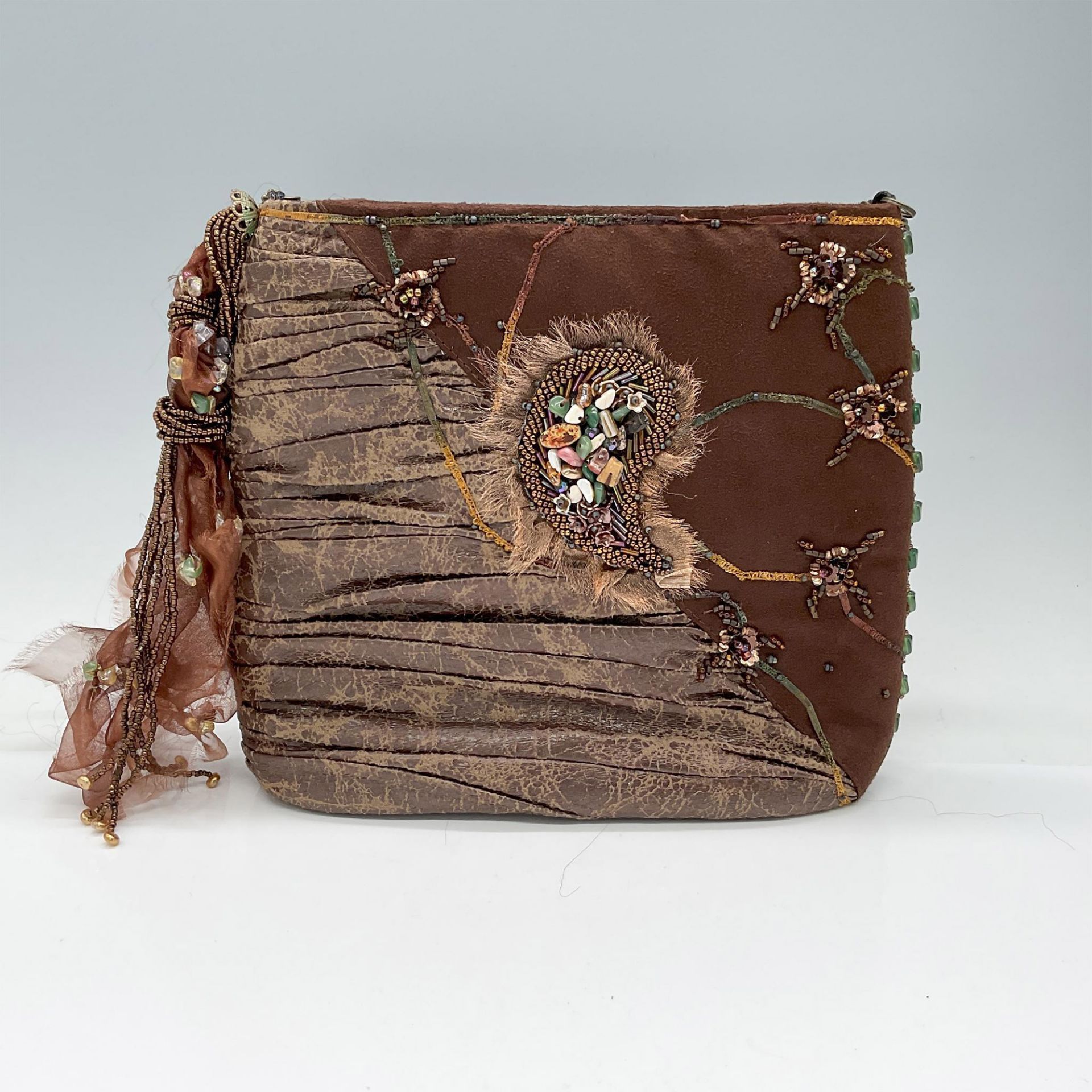 Mary Frances Handbag, Shoulder Bag, Brown Paisley - Image 2 of 3
