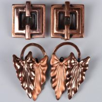 2 Pairs of Renoir Copper Earrings